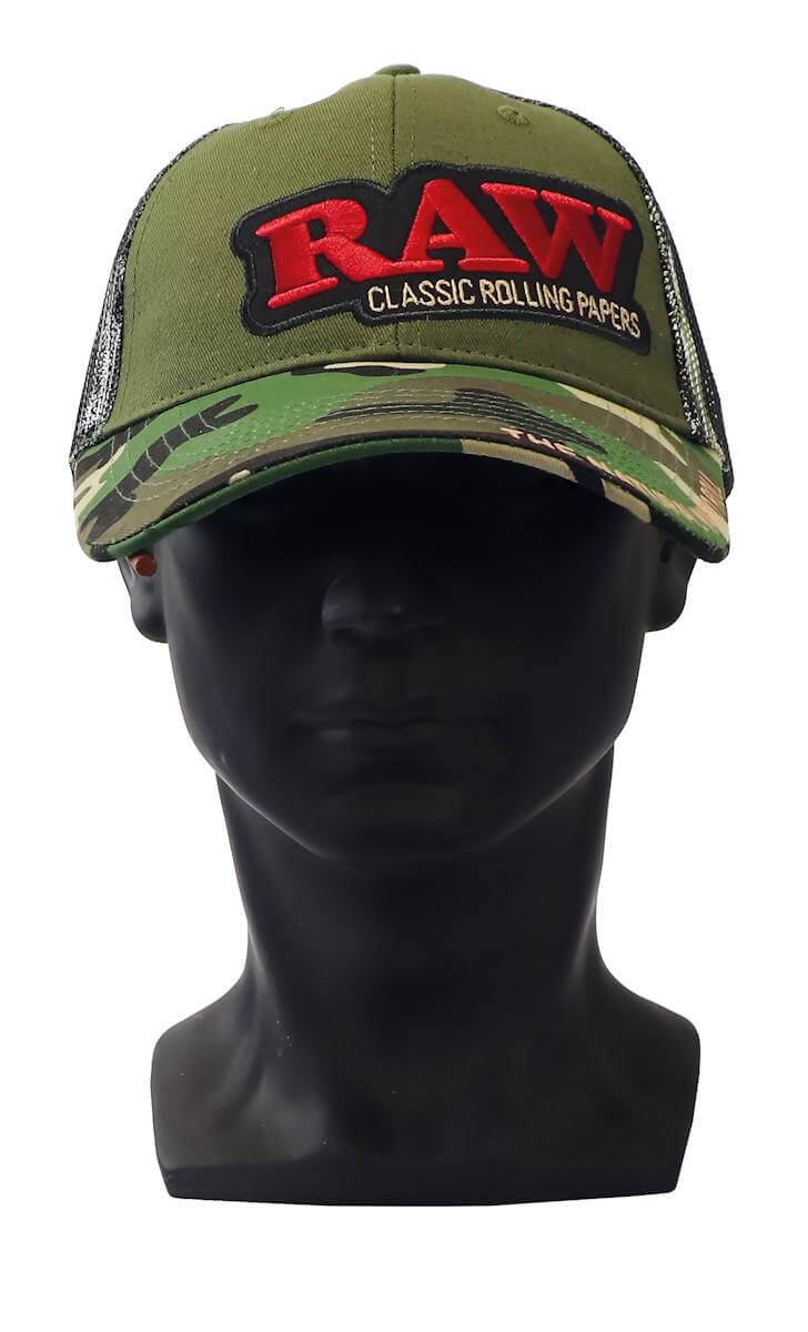 RAW | trucker hat with poker - camo