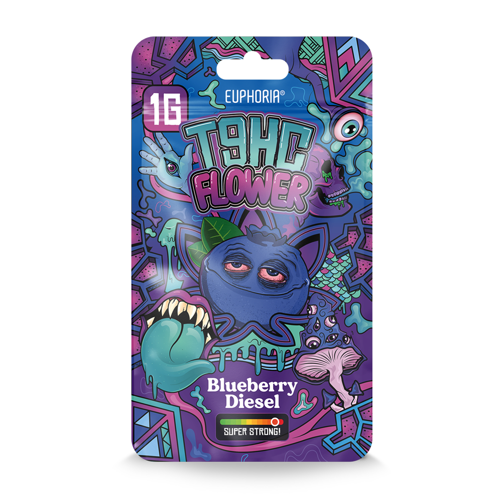 Euphoria | T9HC flower - Blueberry Diesel - 1g