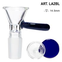 Grace Glass | Glass Bowl with a blue handle - SG:14.5 mm