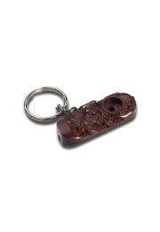 Rosewood 1-Hitter Pipe as Keychain Fob L:5cm