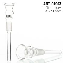 Amsterdam | Glass Chillum - Socket:14.5mm - small hole - L:14cm