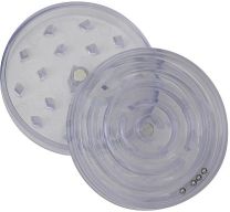 Plastikust grinder mänguga - Ø 52 mm, 2-osaline - läbipaistev