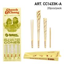 G-ROLLZ | Cheech & ChongTM - orgaanilisest kanepist ekstra õhukesed paberid - 20 KS suuruses eel-rullitud koonust