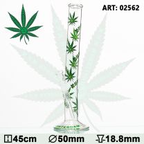 Green XXX Amsterdam Leaf Glass Bong- H:45cm