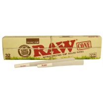 RAW | Organic hemp pre-rolled cones 1¼ - 32pcs