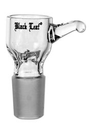 Black Leaf | Glass bowl with handle/screen - 14.5mm