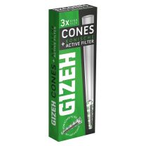 Gizeh | 3 KS size pre-rolled conical cones with active filter