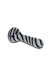 Glass Hand Pipe light grey with stripes