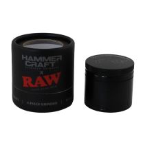 RAW | alumiiniumist grinder - Hammer Craft - 4-osaline - 55mm - must