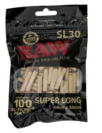 RAW | Black filtrid - 6x30mm - 100pcs