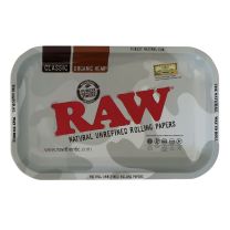 RAW Arctic Camouflage metal rolling tray - small