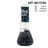 Thug Life | Mini klaasbong - must - kõrgus: 21cm