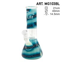 Thug Life | Mini klaasbong - sinine - kõrgus: 21cm