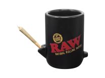 RAW wake up coffe and a cone mug