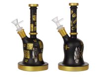 Amsterdam | Limited Edition Mixed Golden Round Base Bongs - H:22cm