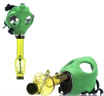 Gas Mask Bong - Green Skull Shape