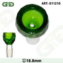 Grace Glass | Klaasist kaha-kauss - teemanti lõikega - roheline - 18.8mm