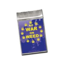 Zip Bags 'No War on weed' 50x50mm