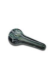 Glass Hand Pipe black with stripes