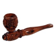 Rosewood Pipe carved - 105mm