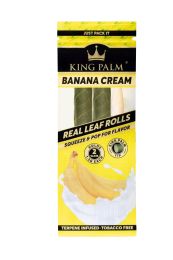 King Palm | 2 Slim palmilehest sigarihülsi – 'Banana Crean'