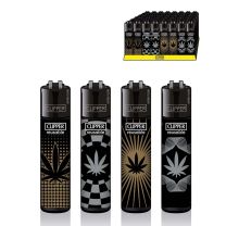 Clipper lighters 'Gold + Silver leaves'