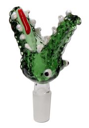 Glass Bowl 'Crocodile' green - 14,5mm