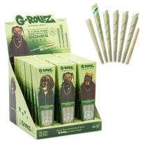 G-ROLLZ | Pets Rock - orgaanilisest kanepist rohelised paberid - 6 KS suuruses eel-rullitud koonust
