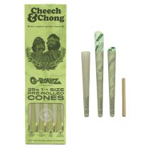 G-ROLLZ | Cheech & ChongTM - orgaanilisest kanepist rohelised paberid - 25 1 1⁄4 suuruses eel-rullitud koonust