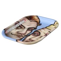 Lion Rolling Circus | Metal rolling tray - 'Silverfuck+Jellybelly' - 180x140x15mm