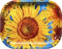 Metal rolling tray - 'Sunflowers' -  18x 14cm