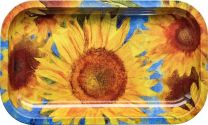 Metal rolling tray - 'Sunflowers' - 27 x 16cm