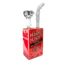 Glass juice box bong  - Hashy Hash - 19cm
