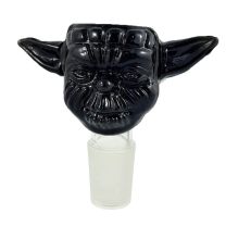 Glass bong bowl - black alien - 18mm
