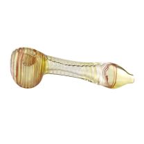 Glass pipe - fire lines - 13cm