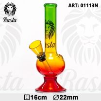 Rasta | Bouncer Glass Bong - H:16cm - Ø:22mm